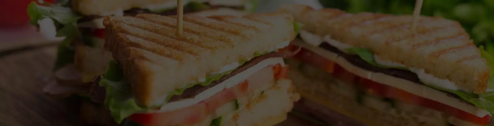 freshly made club sandwiches